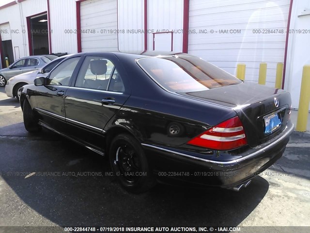 WDBNG75J1YA124519 - 2000 MERCEDES-BENZ S 500 BLACK photo 3