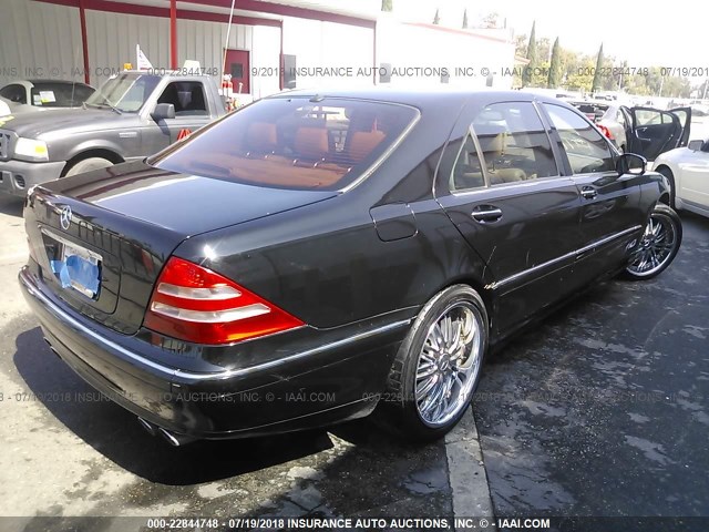 WDBNG75J1YA124519 - 2000 MERCEDES-BENZ S 500 BLACK photo 4