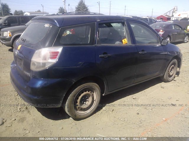 2T1KR32E05C350881 - 2005 TOYOTA COROLLA MATRIX XR BLUE photo 4