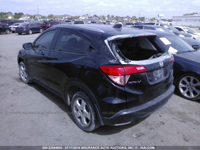 3CZRU5H76GM732824 - 2016 HONDA HR-V EXL BLACK photo 3