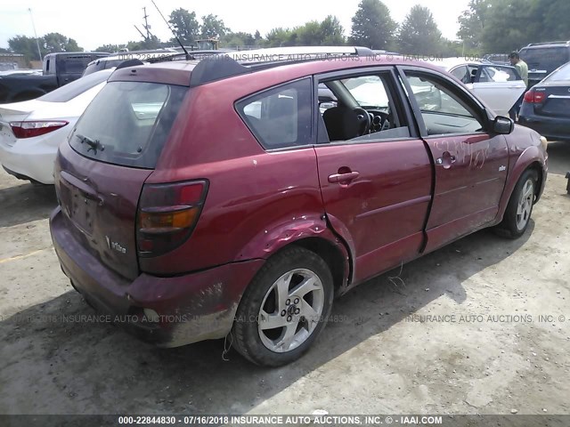 5Y2SL62824Z408426 - 2004 PONTIAC VIBE RED photo 4