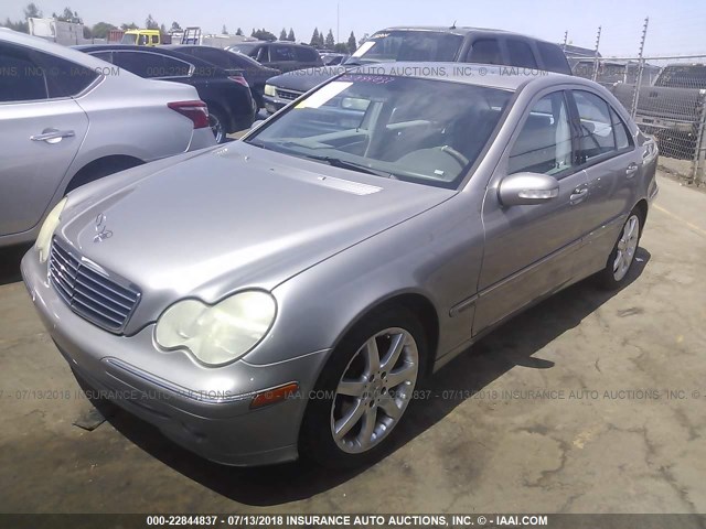 WDBRF40J53F437224 - 2003 MERCEDES-BENZ C 230K SPORT SEDAN GRAY photo 2