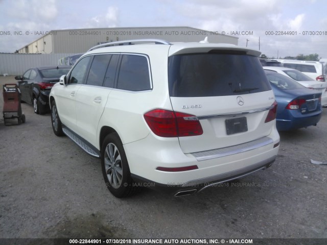 4JGDF6EE1GA626115 - 2016 MERCEDES-BENZ GL 450 4MATIC WHITE photo 3