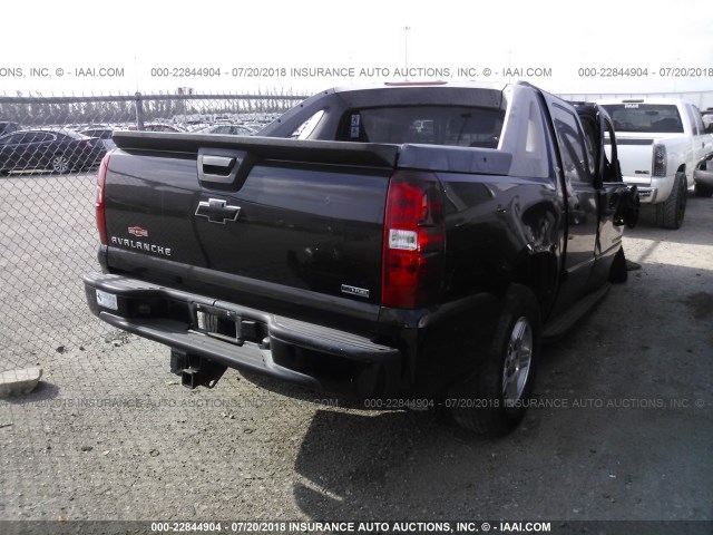 3GNEC12007G254465 - 2007 CHEVROLET AVALANCHE C1500 BLACK photo 4