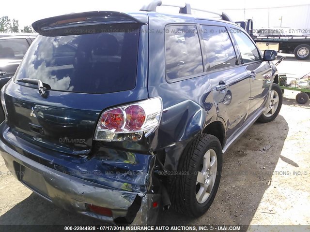 JA4LZ41F54U002137 - 2004 MITSUBISHI OUTLANDER XLS BLUE photo 4