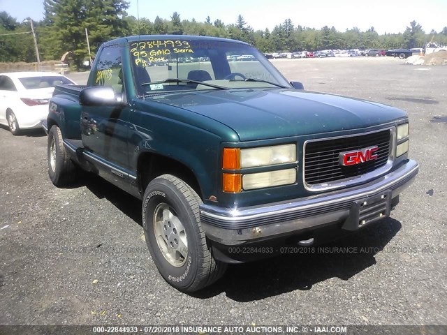 1GTEK14KXSZ549933 - 1995 GMC SIERRA K1500 GREEN photo 1