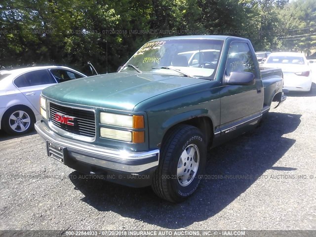 1GTEK14KXSZ549933 - 1995 GMC SIERRA K1500 GREEN photo 2