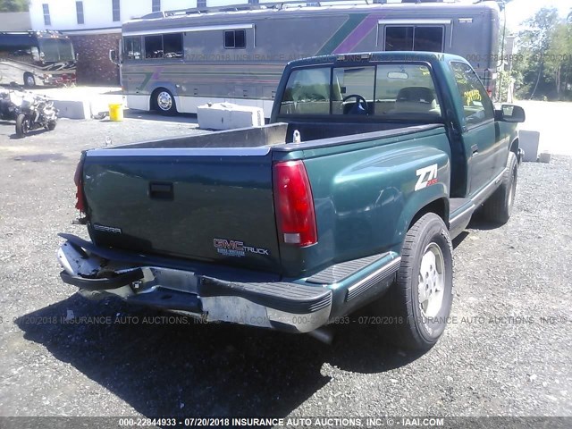 1GTEK14KXSZ549933 - 1995 GMC SIERRA K1500 GREEN photo 4