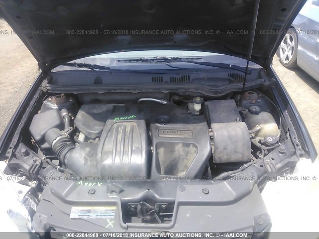 1G1AK55F367859102 - 2006 CHEVROLET COBALT LS BLACK photo 10