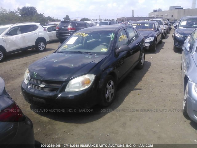 1G1AK55F367859102 - 2006 CHEVROLET COBALT LS BLACK photo 2