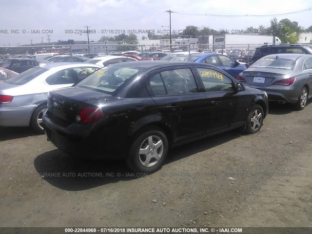 1G1AK55F367859102 - 2006 CHEVROLET COBALT LS BLACK photo 4