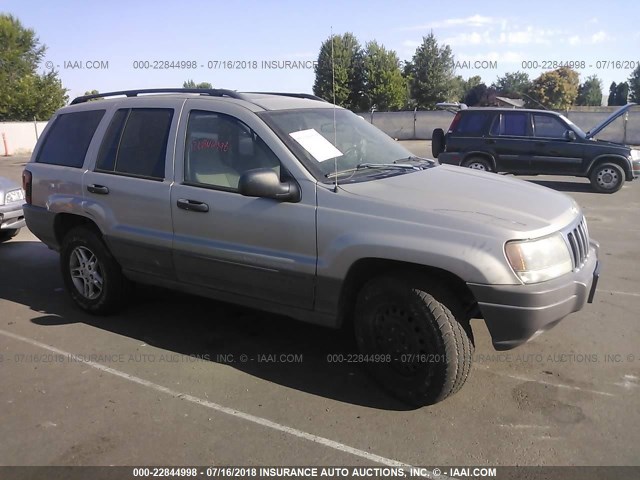 1J4GW48S63C587960 - 2003 JEEP GRAND CHEROKEE LAREDO SILVER photo 1