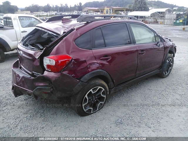 JF2GPALC6G8220844 - 2016 SUBARU CROSSTREK LIMITED BURGUNDY photo 4