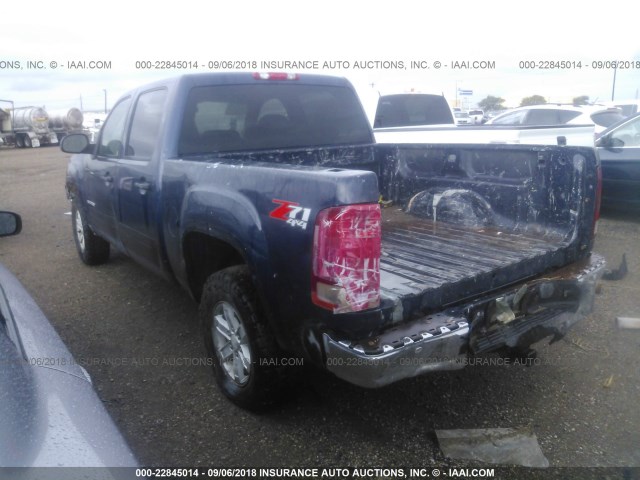 3GTP2VE34BG295837 - 2011 GMC SIERRA K1500 SLE BLUE photo 3