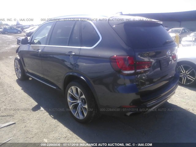 5UXKR6C51F0J74031 - 2015 BMW X5 XDRIVE50I GRAY photo 3