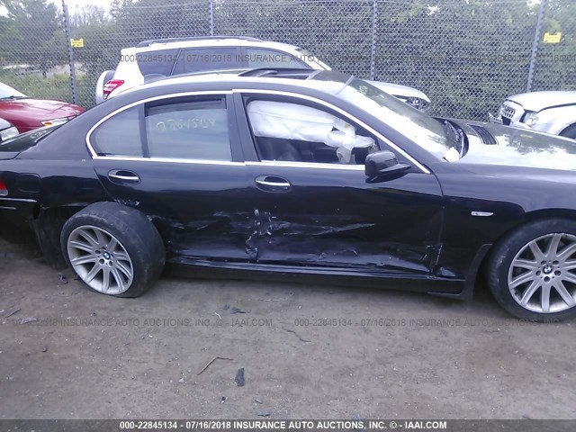 WBAHL83526DT02534 - 2006 BMW 750 I BLACK photo 6