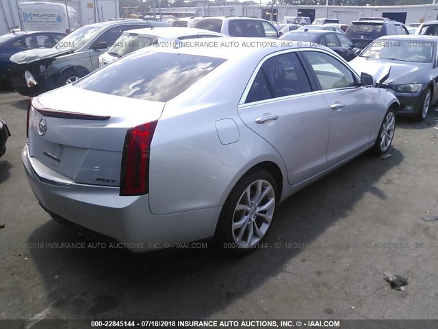 1G6AJ5SX6E0129914 - 2014 CADILLAC ATS PERFORMANCE SILVER photo 4