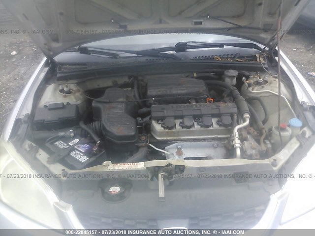 1HGEM22105L051128 - 2005 HONDA CIVIC DX VP Boz foto 10