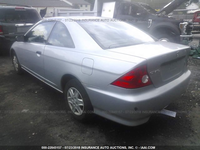 1HGEM22105L051128 - 2005 HONDA CIVIC DX VP GRAY photo 3