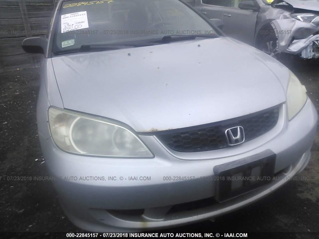 1HGEM22105L051128 - 2005 HONDA CIVIC DX VP GRAY photo 6