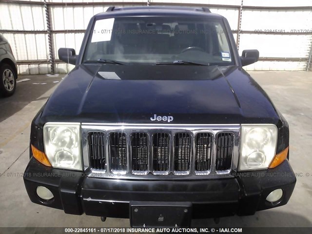 1J8HG58246C352032 - 2006 JEEP COMMANDER LIMITED BLACK photo 6