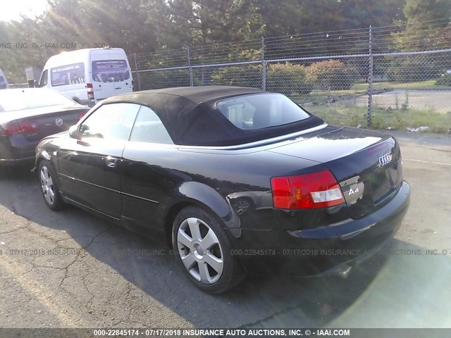 WAUAC48H36K004311 - 2006 AUDI A4 1.8 CABRIOLET BLACK photo 3