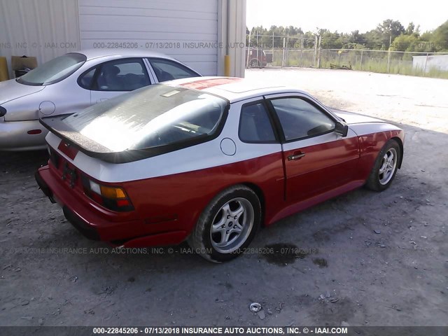 WP0AB0942JN472550 - 1988 PORSCHE 944 RED photo 4