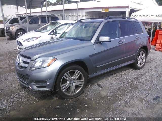 WDCGG8JB4DG007906 - 2013 MERCEDES-BENZ GLK 350 4MATIC GRAY photo 2