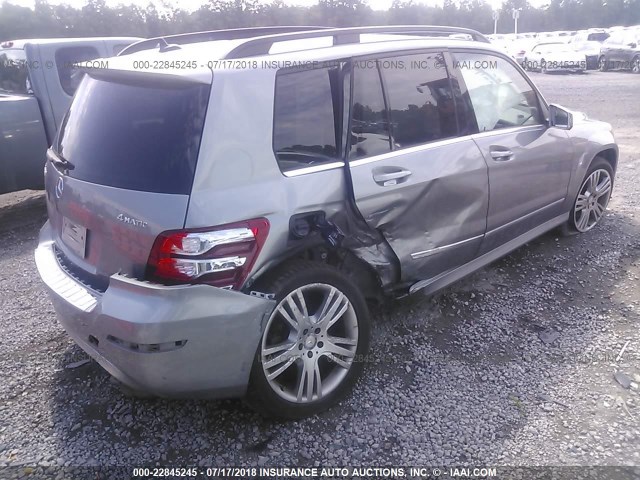 WDCGG8JB4DG007906 - 2013 MERCEDES-BENZ GLK 350 4MATIC GRAY photo 4