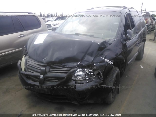 1D4GP24R05B350239 - 2005 DODGE GRAND CARAVAN SE BLACK photo 2