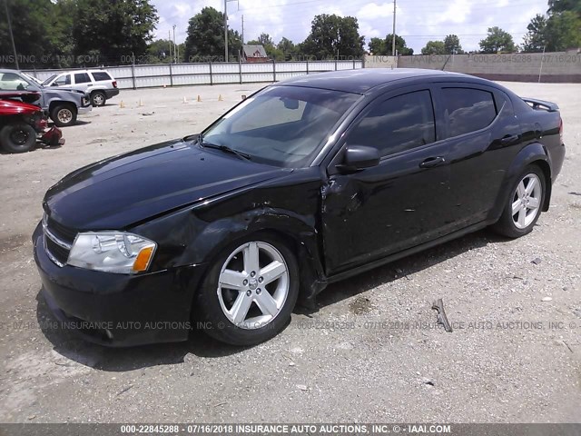 1B3CC5FV9AN231571 - 2010 DODGE AVENGER R/T შავი ფოტო 2