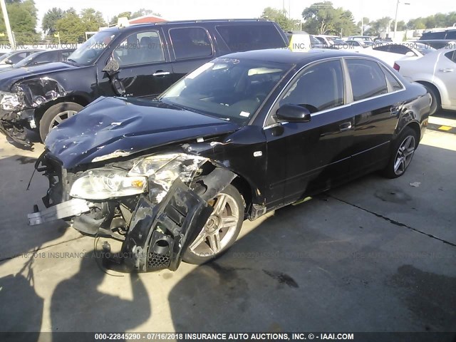 WAUDF78EX7A148862 - 2007 AUDI A4 2.0T QUATTRO BLACK photo 2