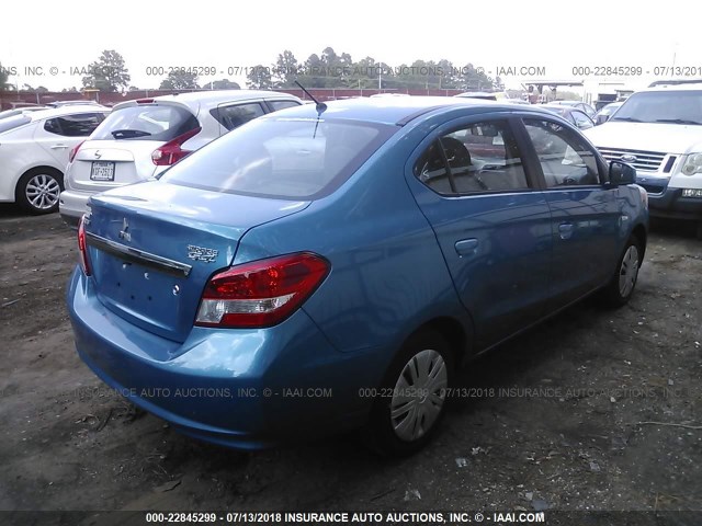 ML32F3FJ7JHF09150 - 2018 MITSUBISHI MIRAGE G4 ES BLUE photo 4