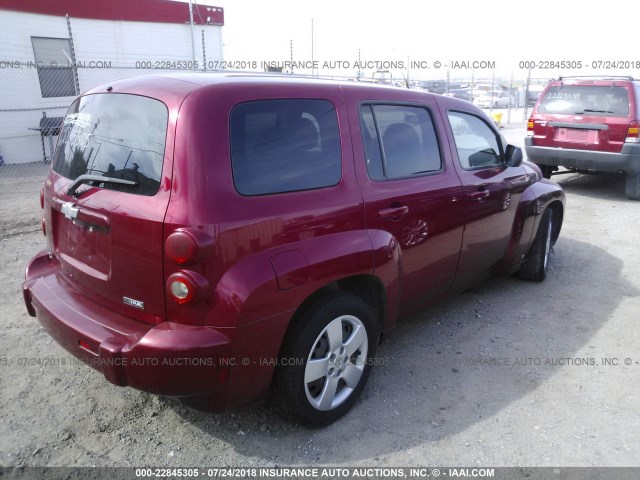 3GNBAADB2AS509550 - 2010 CHEVROLET HHR LS BURGUNDY photo 4