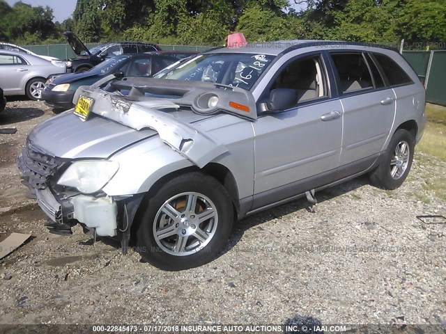 2A8GF68X38R642661 - 2008 CHRYSLER PACIFICA TOURING SILVER photo 2