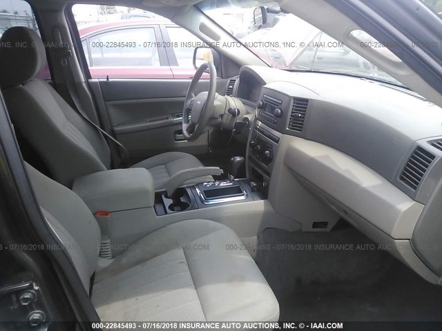 1J4GS48K45C525729 - 2005 JEEP GRAND CHEROKEE LAREDO/COLUMBIA/FREEDOM 绿色 照片 5