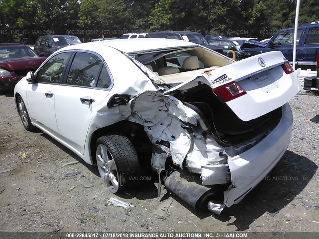 JH4CU2F62DC013344 - 2013 ACURA TSX TECH WHITE photo 3