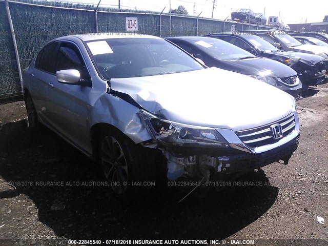 1HGCR2F52FA171550 - 2015 HONDA ACCORD SPORT SILVER photo 1