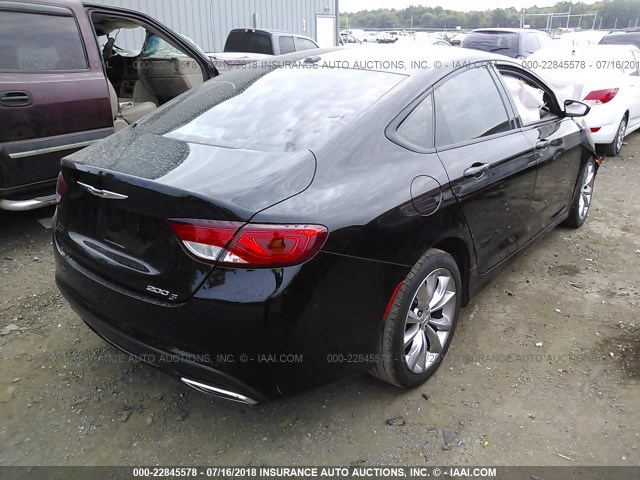 1C3CCCBB1GN161804 - 2016 CHRYSLER 200 S BLACK photo 4