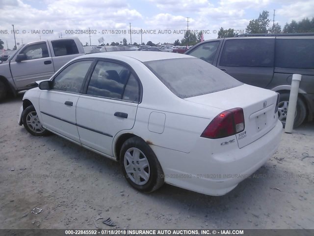 2HGES16304H632426 - 2004 HONDA CIVIC DX VP WHITE photo 3