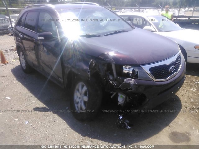 5XYKTDA1XBG085909 - 2011 KIA SORENTO LX MAROON photo 6
