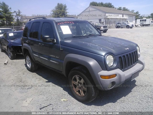 1J4GL48K12W271498 - 2002 JEEP LIBERTY SPORT GRAY photo 1