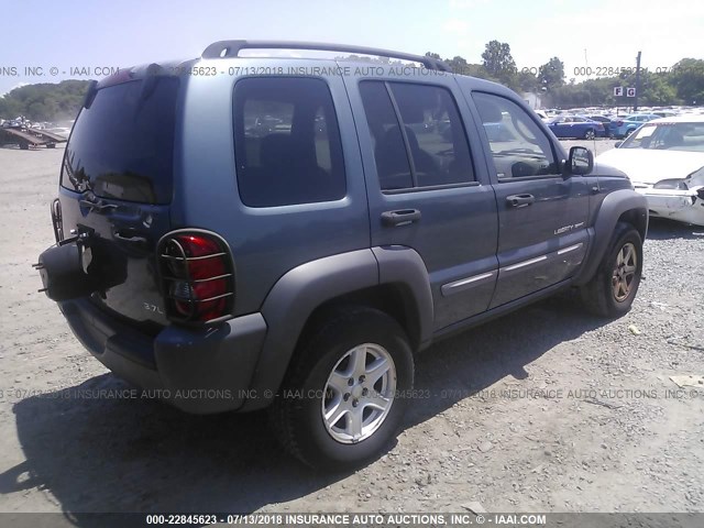 1J4GL48K12W271498 - 2002 JEEP LIBERTY SPORT GRAY photo 4