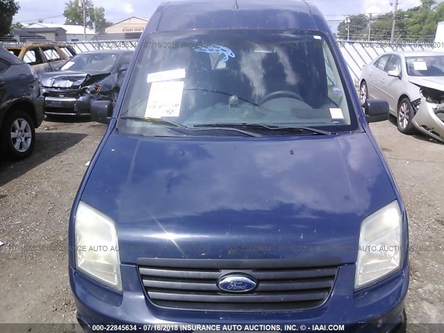 NM0KS9BN3AT022457 - 2010 FORD TRANSIT CONNECT XLT BLUE photo 6