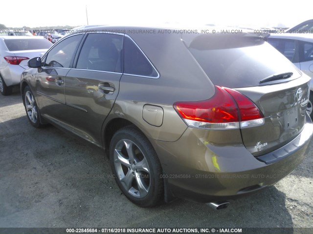 4T3ZK3BB0AU020487 - 2010 TOYOTA VENZA BROWN photo 3