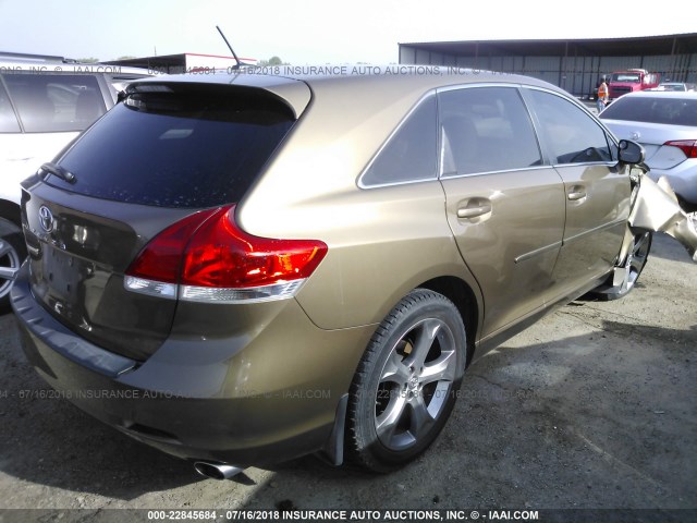 4T3ZK3BB0AU020487 - 2010 TOYOTA VENZA BROWN photo 4