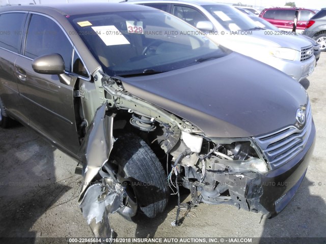 4T3ZK3BB0AU020487 - 2010 TOYOTA VENZA BROWN photo 6