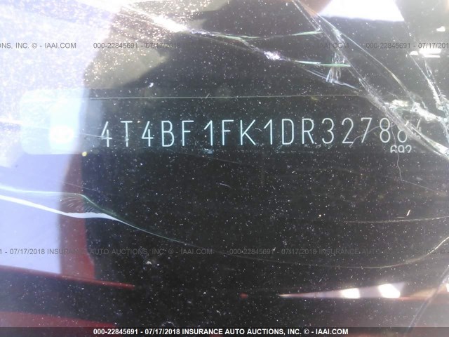 4T4BF1FK1DR327884 - 2013 TOYOTA CAMRY L/SE/LE/XLE წითელი ფოტო 9