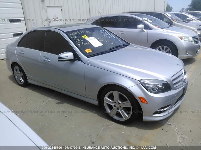 WDDGF8BB3BR184591 - 2011 MERCEDES-BENZ C 300 4MATIC SILVER photo 1