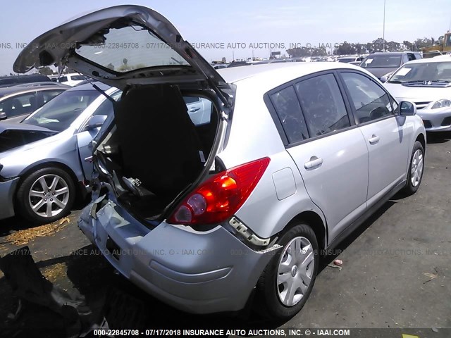 3N1BC1CPXCK265216 - 2012 NISSAN VERSA S/SL SILVER photo 4